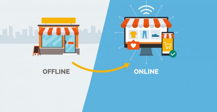 Retail offline to online: convert your shop to a successful e-commerce online accessible on computer and smartphone