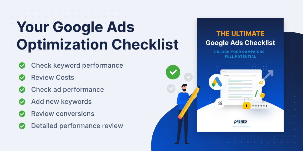 Google Ads optimization checklist banner graphic