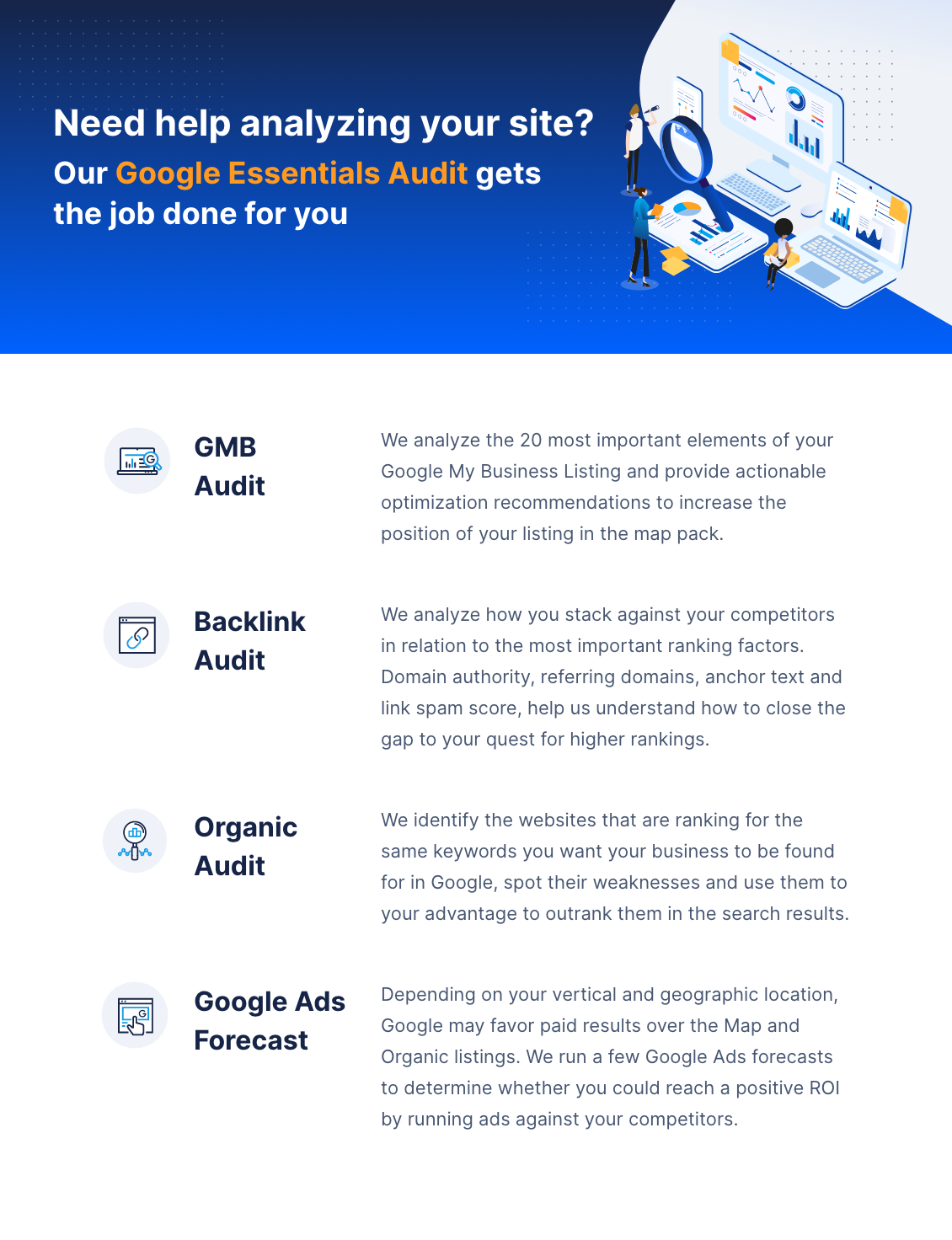 Google Essentials Audit banner